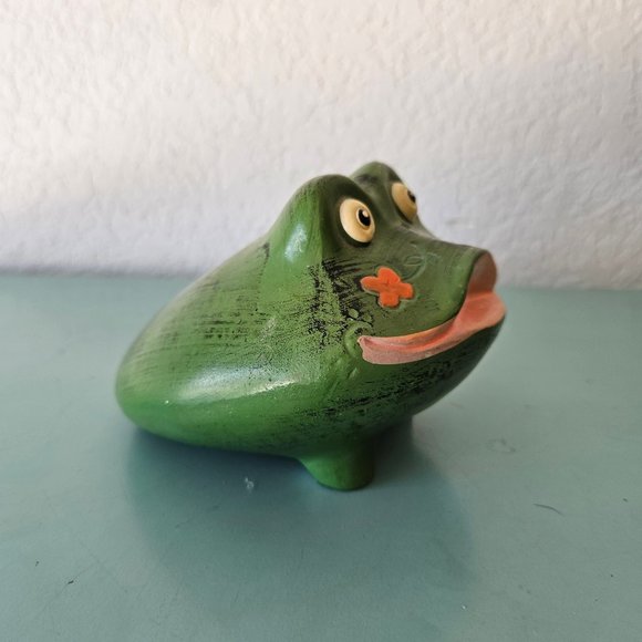 Vintage 60s 70s Paul Marshall Frog Froggy Piggy Coin Bank Groovy Mod Cute Japan - Picture 3 of 8